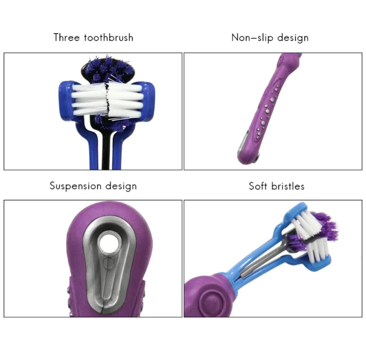 3-Sided Pet Toothbrush - 4 Legs R Us