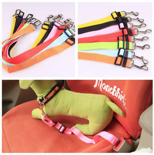 Adjustable Polyester Dog Car Seat Strap - 4 Legs R Us