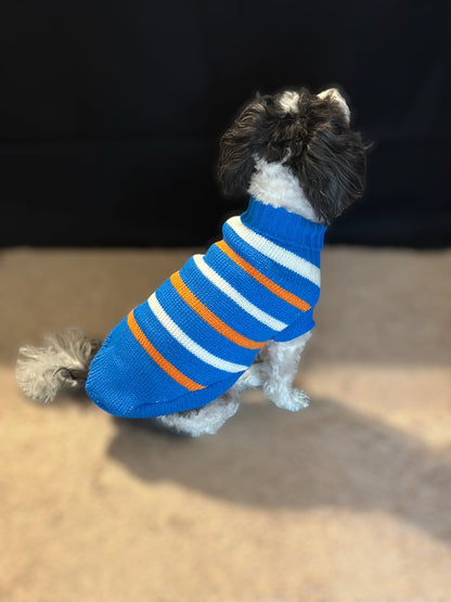 Cute Lapel Collar Striped Sweater for Puppies or Small Dogs - 4 Legs R Us