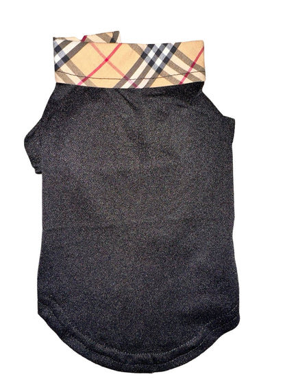 Pawfectly Plaid Lapel Collar Pet T-Shirt - 4 Legs R Us