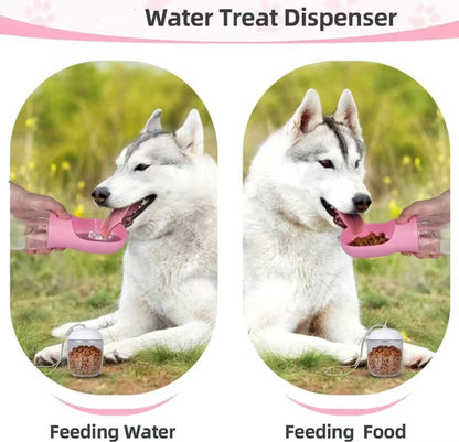 Pet Water Bottle with Food Container - 4 Legs R Us
