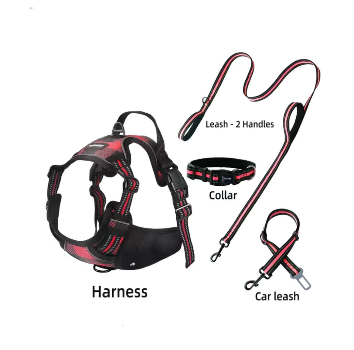 Plaid Reflective 4-in-1 Adjustable Harness Set - 4 Legs R Us