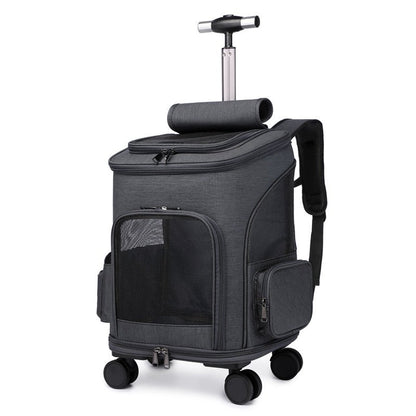 Portable Folding Trolley Pet Backpack - 4 Legs R Us