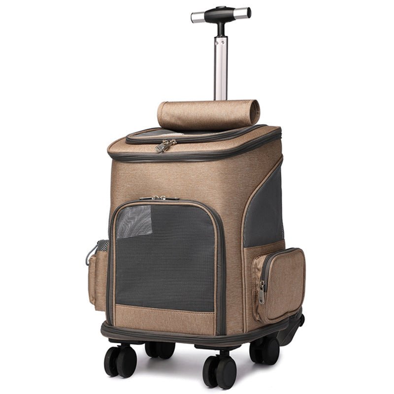 Portable Folding Trolley Pet Backpack - 4 Legs R Us