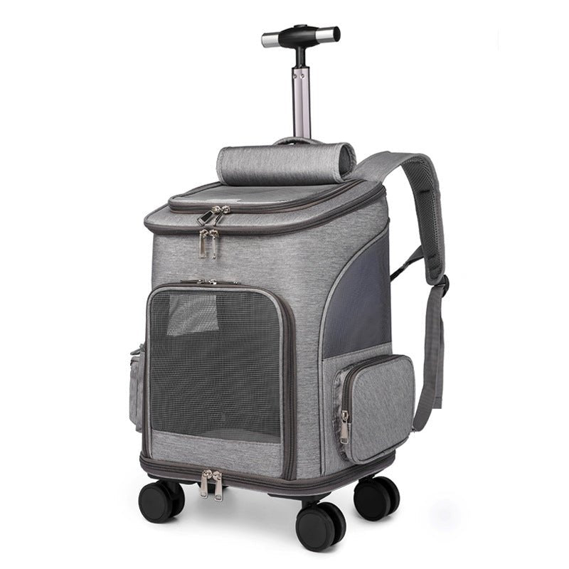 Portable Folding Trolley Pet Backpack - 4 Legs R Us