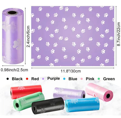 Zippered Poop Bag Holder with 5 Rolls of Bags - 4 Legs R Us